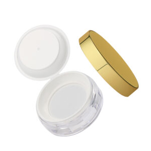 Wholesale 8g Transparent Round With Elastic Net Plastic Powder Box Containers With Sifter Loose Powder Jar Container Packaging