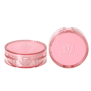 10g Transparent Round Classic Plastic Foundation Packaging Powder Box Loose Powder Foundation Highlighter Container with Sifter